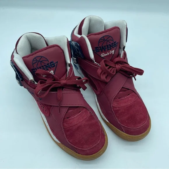 Patrick Ewing Shoes 10.5 Men’s Maroon White Rogue Lace Up High Tops